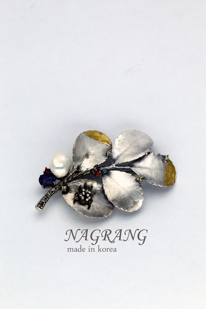 NAGRANG Silver casting hand_made brooch